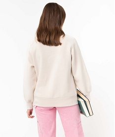 sweat femme molletonne avec inscription - camps united beige sweatsD359801_3