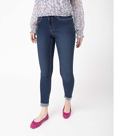 GEMO Jegging femme taille haute Bleu