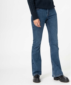 jean femme coupe bootcut taille haute bleu taille hauteD361201_1