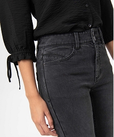 jean femme coupe bootcut taille haute noir taille hauteD361401_2