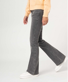 GEMO Jean femme coupe Bootcut taille haute Gris