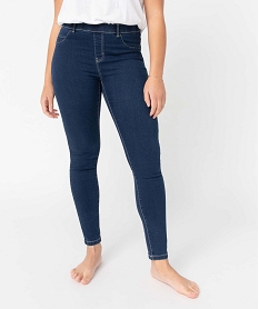 GEMO Jegging femme avec coutures contrastantes bleu standard