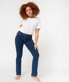 jean femme coupe bootcut stretch bleuD361901_1