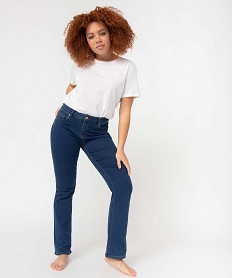 GEMO Jean coupe Bootcut extensible femme bleu standard