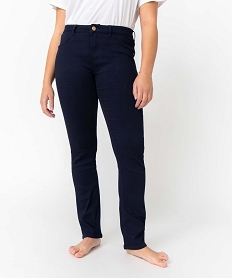 pantalon femme coupe regular taille normale bleu regularD362001_2