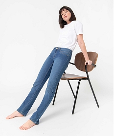 GEMO Jean femme coupe Regular stretch Bleu