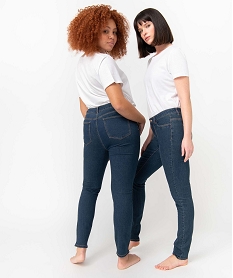 GEMO Jean coupe Slim extensible femme Bleu