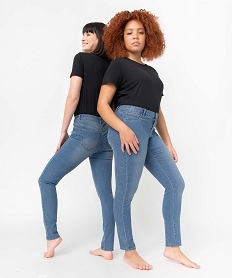 GEMO Jean Slim extensible femme Bleu