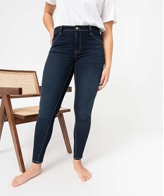 GEMO Jean femme coupe slim très extensible Bleu