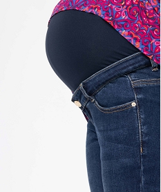 jean de grossesse coupe skinny avec bandeau haut bleuD363001_2