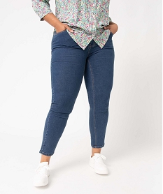 jean femme grande taille coupe regular delave bleu pantalons et jeansD363901_1