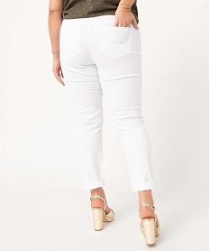 jean femme grande taille coupe regular blanc pantalons et jeansD364001_3