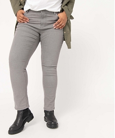 jean femme grande taille coupe regular gris pantalons et jeansD364101_1