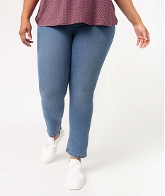jean femme grande taille coupe regular gris pantalons et jeansD364201_1