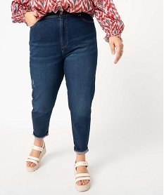 jean femme grande taille coupe slim a taille haute bleu pantalons et jeansD365701_1