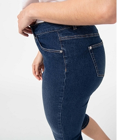 pantacourt femme en jean coupe slim bleu pantacourtsD365901_2