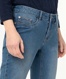 pantacourt femme en toile denim extensible grisD366001_2