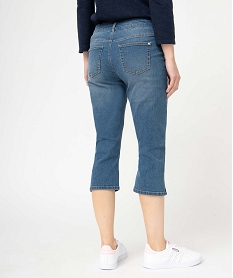 pantacourt femme en toile denim extensible bleu pantacourtsD366001_3