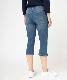 pantacourt femme en toile denim extensible grisD366001_3