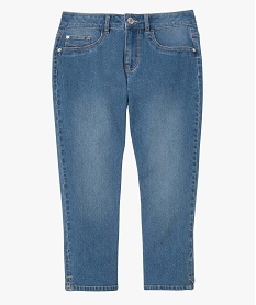 pantacourt femme en toile denim extensible bleu pantacourtsD366001_4