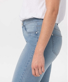 pantacourt femme en jean coupe slim bleuD366101_2