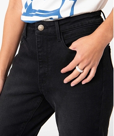 jean femme coupe skinny longueur 78eme noir pantacourtsD366501_2