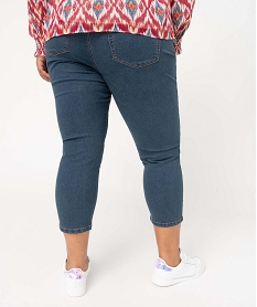 pantacourt en jean femme grande taille en denim stretch bleuD366601_3