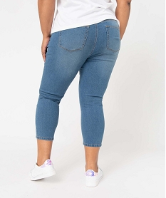 pantacourt en jean femme grande taille en denim stretch grisD366701_3