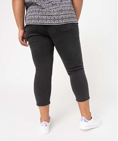 pantacourt en jean femme grande taille en denim stretch noir pantacourtsD366801_3