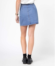 jupe femme en denim avec pinces bleu jupes en jean femme GEMO