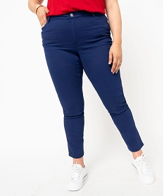 pantalon coupe regular femme grande taille bleu pantalonsD367701_2