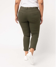 pantalon femme grande taille coupe regular vert pantalonsD367901_3
