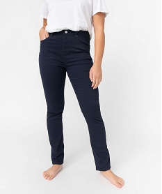 pantalon femme coupe regular taille normale bleu pantalonsD368401_2