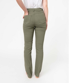 pantalon femme coupe regular taille normale vert pantalonsD368501_3