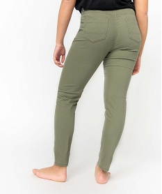 pantalon femme coupe slim taille normale vert pantalonsD368801_3