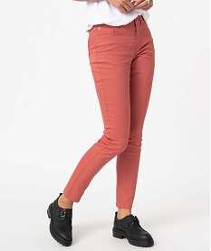 pantalon coupe slim taille normale femme roseD368901_1