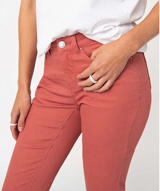 pantalon coupe slim taille normale femme rose pantalonsD368901_2