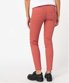 pantalon coupe slim taille normale femme rose pantalonsD368901_3