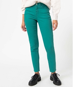 GEMO Pantalon coupe Slim taille normale femme Vert