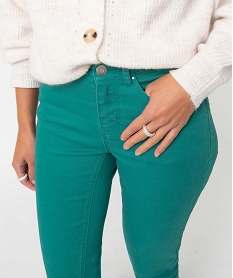 pantalon coupe slim taille normale femme vert pantalonsD369001_2