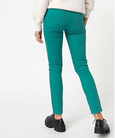 pantalon femme coupe slim taille normale vert pantalonsD369001_3