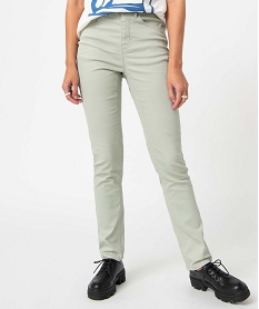 pantalon femme coupe regular taille normale vert pantalonsD369101_1