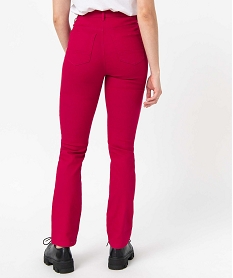 pantalon femme coupe regular taille normale rouge pantalonsD369201_3