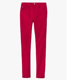 pantalon femme coupe regular taille normale rouge pantalonsD369201_4