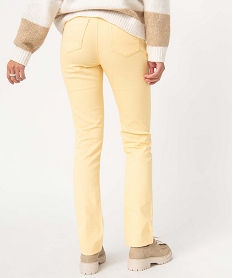 pantalon femme coupe regular taille normale jaune pantalonsD369301_3