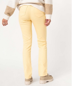 pantalon coupe regular taille normale femme jaune pantalonsD369301_3