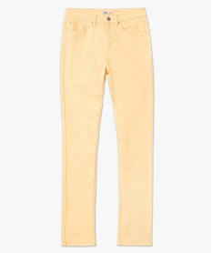 pantalon femme coupe regular taille normale jaune pantalonsD369301_4