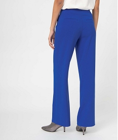 pantalon femme en toile coupe large bleu pantalonsD369501_3