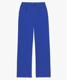 pantalon femme en toile coupe large bleu pantalonsD369501_4