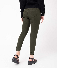 pantalon femme coupe skinny taille haute effet push-up vert pantalonsD370701_3